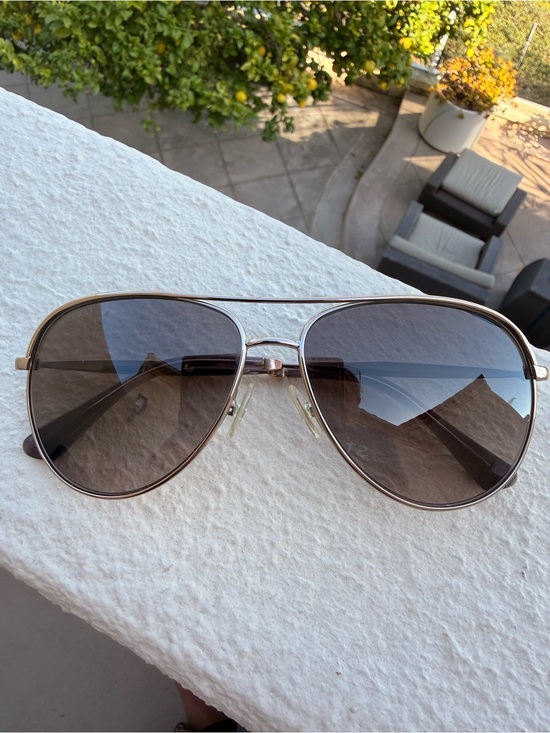Jimmy Choo aviator sunglasses gold/amber main image 6